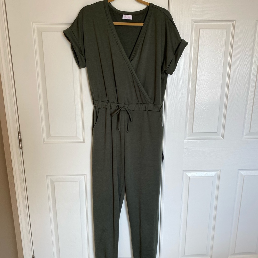 Pink Lily Jogger Jumpsuit L